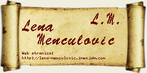 Lena Menčulović vizit kartica